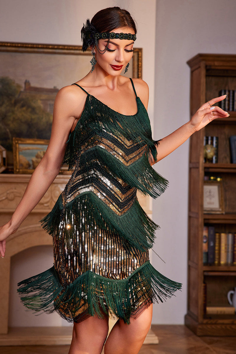 Emerald Green Flapper Dress