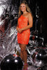 Load image into Gallery viewer, Hot Pink One Shoulder Sequins Tight Short Homecoming Dress