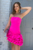 Load image into Gallery viewer, Fuchsia Strapless Bodycon Short Homecoming Dress with Ruffles