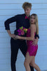 Load image into Gallery viewer, Sparkly Fuchsia Sweetheart Bodycon Homecoming Dress with Slit