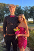 Load image into Gallery viewer, Sparkly Fuchsia Sweetheart Bodycon Homecoming Dress with Slit