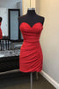 Load image into Gallery viewer, Sparkly Red Sweetheart Bodycon Homecoming Dress with Appliques