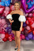 Load image into Gallery viewer, Black Off The Shoulder Bodycon Homecoming Dress
