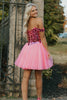 Load image into Gallery viewer, Pink A-Line Off The Shoulder Mirror Tull Homecoming Dress