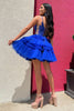 Load image into Gallery viewer, A-Line Royal Blue Spaghetti Straps Short Homecoming Dress with Ruffles