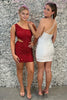 Load image into Gallery viewer, One Shoulder White Bodycon Short Homecoming Dress