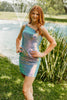 Load image into Gallery viewer, Sparkly Blue One Shoulder Bodycon Homecoming Dress