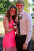 Load image into Gallery viewer, Sparkly Fuchsia One Shoulder Cut Out Homecoming Dress with Fringen