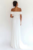 Load image into Gallery viewer, White Off The Shoulder Pleated Chiffon Long Graduation Dress