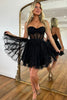 Load image into Gallery viewer, Fuchsia A-Line Sweetheart Tulle Corset Homecoming Dress