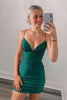 Load image into Gallery viewer, Glitter Black Spaghetti Straps Tight Homecoming Dress with Sequins