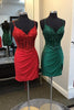 Load image into Gallery viewer, Sparkly Red Spaghetti Straps Sequined Homecoming Dress with Lace
