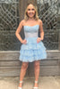 Load image into Gallery viewer, Lilac A Line Sequins Corset Short Homecoming Dress