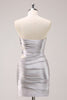 Load image into Gallery viewer, Sweetheart Silver Bodycon Homecoming Dress with Beading