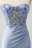 Load image into Gallery viewer, Sweetheart Lilac Bodycon Corset Homecoming Dress with Sequins