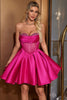 Load image into Gallery viewer, Sweetheart Fuchsia A-Line Corset Homecoming Dress with Beading