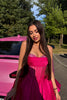 Load image into Gallery viewer, Fuchsia Sweetheart A-Line Corset Homecoming Dress with Beading