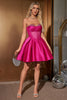 Load image into Gallery viewer, Sweetheart Fuchsia A-Line Corset Homecoming Dress with Beading