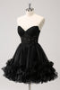 Load image into Gallery viewer, A-Line Pink Sweetheart Corset Short Homecoming Dress with Ruffles