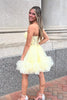 Load image into Gallery viewer, A-Line Pink Sweetheart Corset Short Homecoming Dress with Ruffles