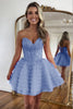 Load image into Gallery viewer, Lilac A-Line Sweetheart Corset Short Homecoming Dress with Lace