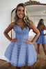 Load image into Gallery viewer, Lilac A-Line Sweetheart Corset Short Homecoming Dress with Lace