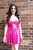 Load image into Gallery viewer, A Line Fuchsia Sweetheart Corset Short Homecoming Dress