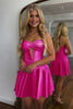 Load image into Gallery viewer, A Line Fuchsia Sweetheart Corset Short Homecoming Dress