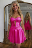 Load image into Gallery viewer, A Line Fuchsia Sweetheart Corset Short Homecoming Dress