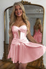 Load image into Gallery viewer, A Line Fuchsia Sweetheart Corset Short Homecoming Dress