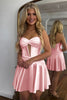 Load image into Gallery viewer, A Line Fuchsia Sweetheart Corset Short Homecoming Dress