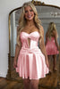 Load image into Gallery viewer, A Line Fuchsia Sweetheart Corset Short Homecoming Dress