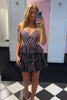 Load image into Gallery viewer, Sparkly Black Sweetheart Beaded Tiered Homecoming Dress