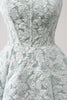 Load image into Gallery viewer, Sweetheart Grey Green A-Line Short Homecoming Dress with Appliques