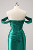 Load image into Gallery viewer, Dark Green Off The Shoulder Tight Corset Short Homecoming Dress