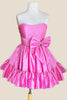 Load image into Gallery viewer, A-Line Pink Strapless Short Homcoming Dress with Bow