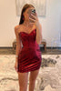 Load image into Gallery viewer, Sweetheart Dark Purple Corset Bodycon Homecoming Dress