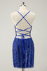 Load image into Gallery viewer, Royal Blue Spaghetti Straps Bodycon Homecoming Dress with Sequins