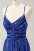 Load image into Gallery viewer, Royal Blue Spaghetti Straps Bodycon Homecoming Dress with Sequins