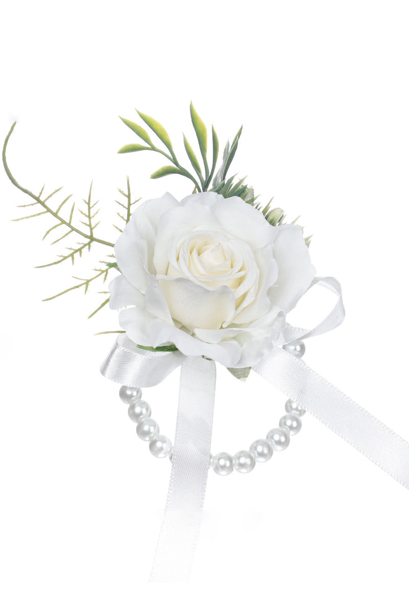 Load image into Gallery viewer, Delicate Pearl Prom Wrist Corsage for Wedding Party