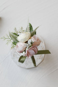 Romantic Blue Prom Wrist Corsage for Homecoming