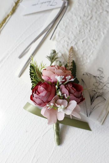 Romantic Blue Prom Wrist Corsage for Homecoming