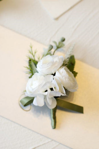 Romantic Blue Prom Wrist Corsage for Homecoming