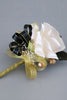 Load image into Gallery viewer, Elegant Black and White Prom Wrist Corsage &amp; Men&#39;s Boutonniere Set