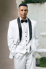 Load image into Gallery viewer, Shawl Lapel White One Button 3 Piece Prom Suits