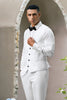 Load image into Gallery viewer, Shawl Lapel White One Button 3 Piece Prom Suits