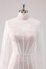 Load image into Gallery viewer, A-Line White Laced Corset Short Homecoming Dress with Long Sleeves