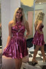 Load image into Gallery viewer, A-Line Golden Pleated Short Homecoming Dress