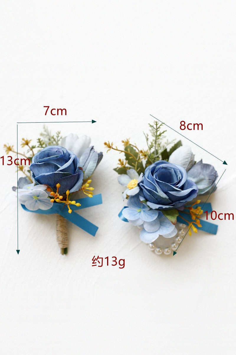 Load image into Gallery viewer, Apricot Prom Wrist Corsage and Men‘s Boutonniere For Wedding