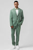 Load image into Gallery viewer, Grey Green Peak Lapel Single Breasted 2 Piece Prom Suits